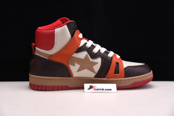 a bathing ape bape sta 93 hi red orange light sand