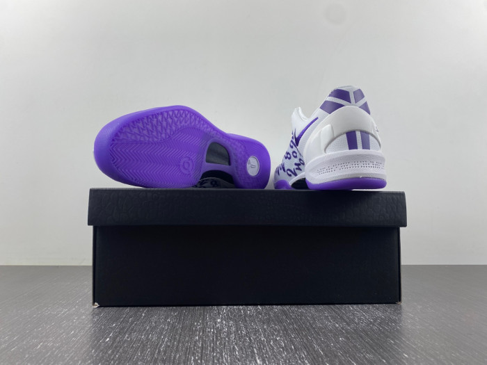 nike kobe 8 protro “white court purple” 100-fq3549
