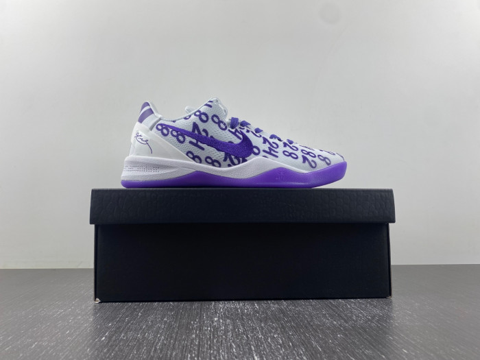 nike kobe 8 protro “white court purple” 100-fq3549
