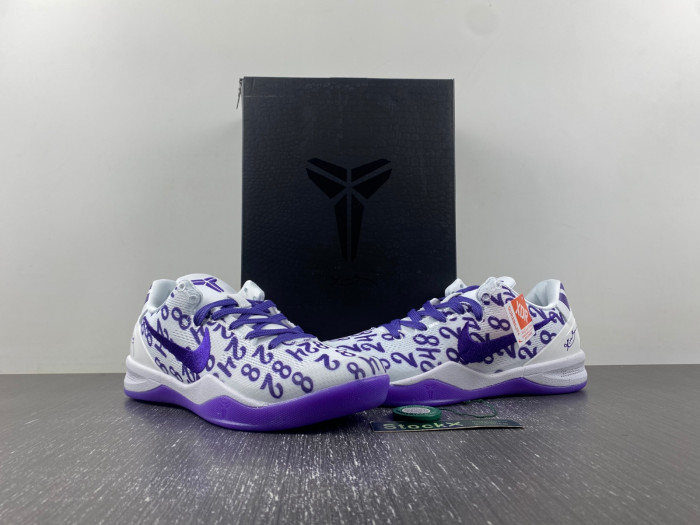 nike kobe 8 protro “white court purple” 100-fq3549