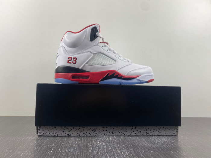 air jordan 5 retro fire red black tongue (2013) 136027-120