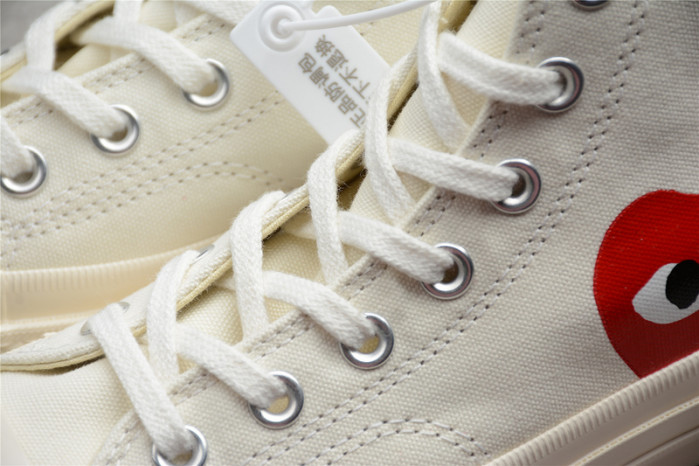 converse chuck taylor all-star 70s hi comme des garcons play white 150205c