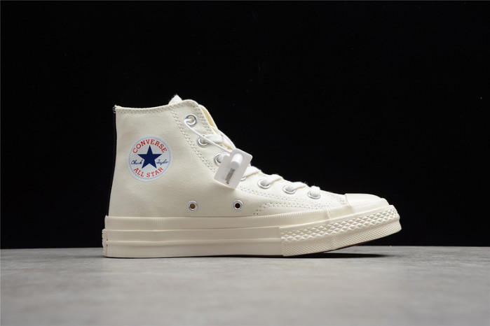 converse chuck taylor all-star 70s hi comme des garcons play white 150205c