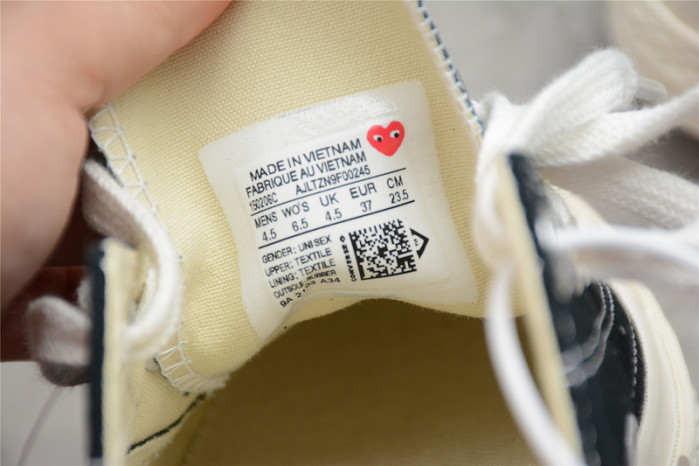 converse chuck taylor all-star 70s ox comme des garcons play black 150206c