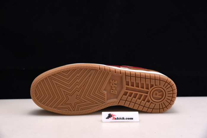 a bathing ape bape sk8 to nigo brown/red/white 1g70-191-030
