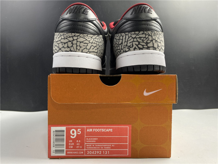 nike dunk sb low black cement (2002) 304292-131
