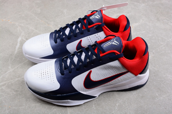 nike kobe 5 protro white/obsidian 386430-103