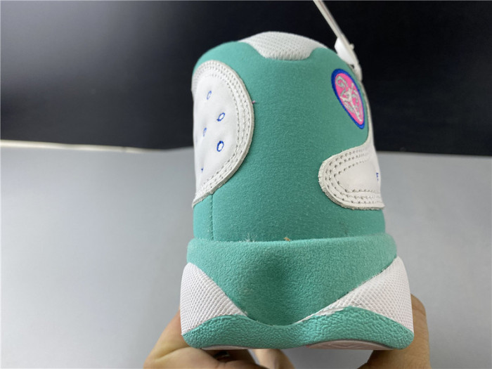 air jordan 13 retro white soar green pink 439358-100