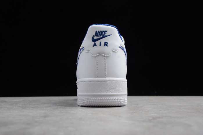 nike air force 1 qs “gingham pack” white/indigo force av6232-100