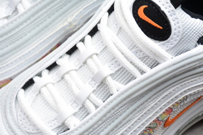 nike air max 97 white-orange flower 921733-101