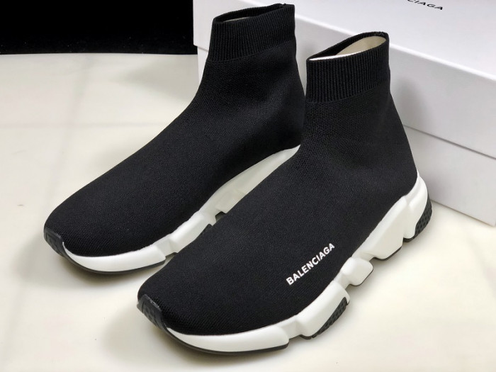 balen stretch mesh high top sneaker black white 477289 w05g0 1000