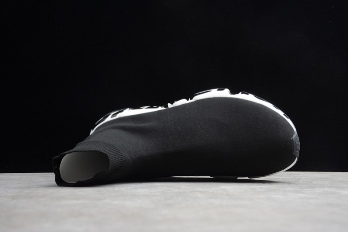 balen speed graffiti trainers black white 605972 w05ge 1015