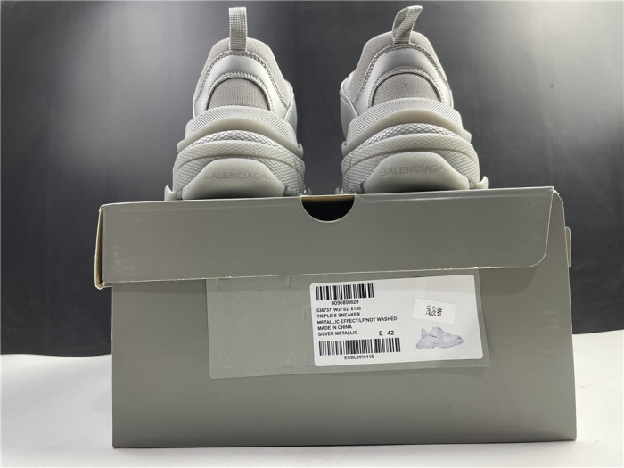 balen triple s sneaker silver 536737 w2fs2 8100