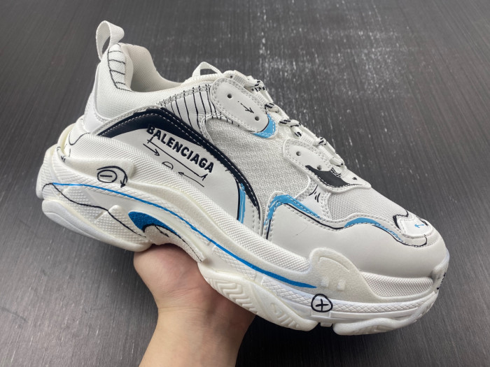 balen triple s white 536737 w3srb 9014