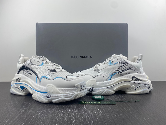 balen triple s white 536737 w3srb 9014