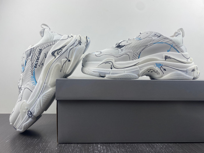 balen triple s white 536737 w3srb 9014
