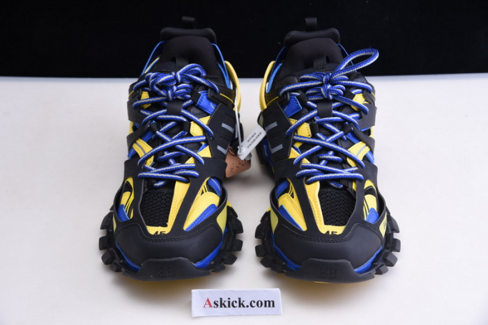 balen sneaker tess.s.gomma black fluorescent yellow blue 542023 w1gb1 1121