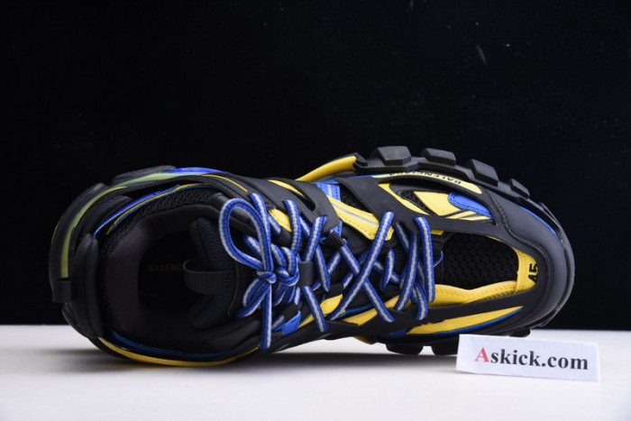 balen sneaker tess.s.gomma black fluorescent yellow blue 542023 w1gb1 1121