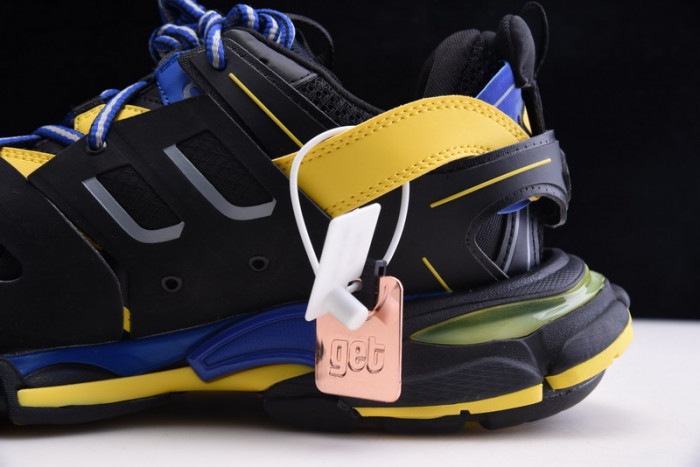 balen sneaker tess.s.gomma black fluorescent yellow blue 542023 w1gb1 1121