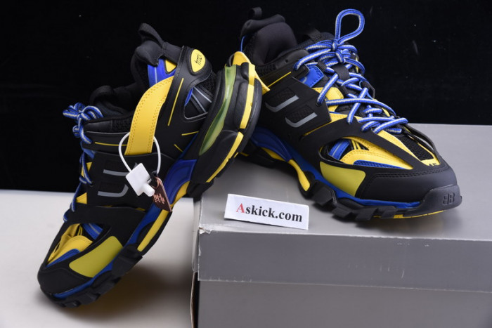 balen sneaker tess.s.gomma black fluorescent yellow blue 542023 w1gb1 1121
