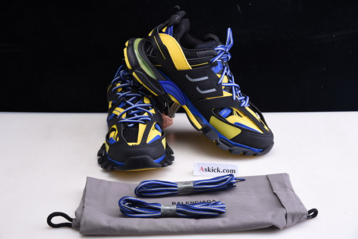balen sneaker tess.s.gomma black fluorescent yellow blue 542023 w1gb1 1121