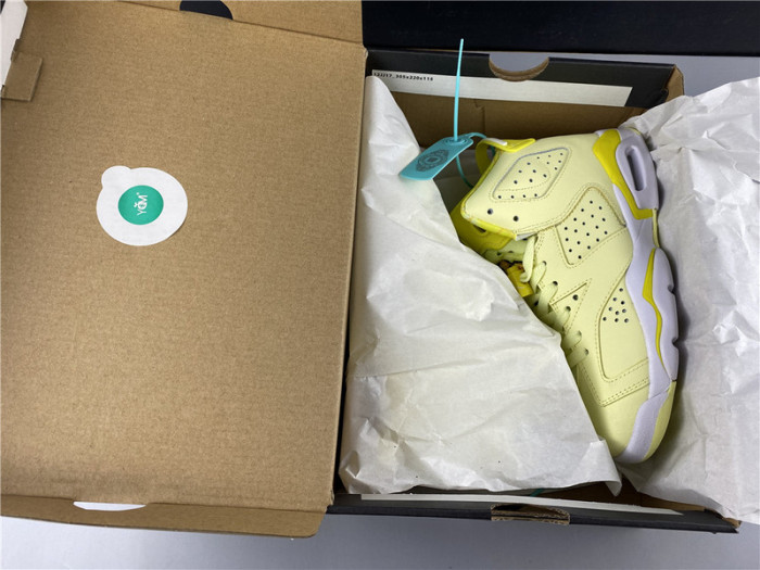 air jordan 6 retro dynamic yellow floral (gs) 543390-800