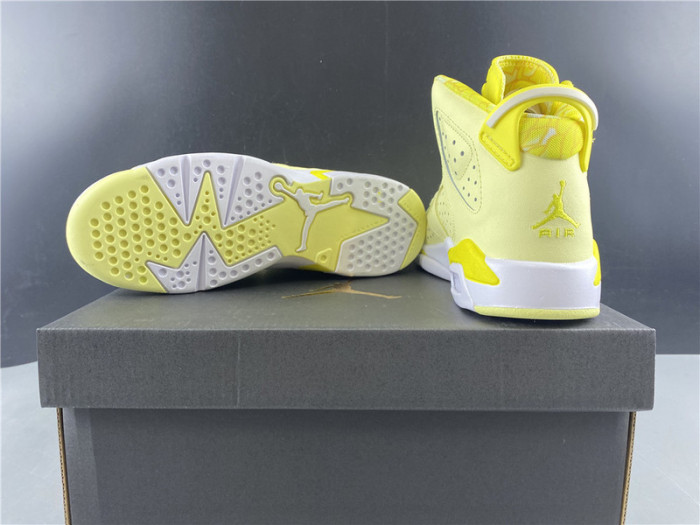 air jordan 6 retro dynamic yellow floral (gs) 543390-800
