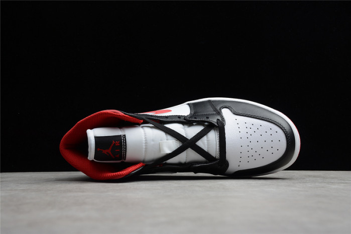 air jordan 1 mid gym red black white 554724-122