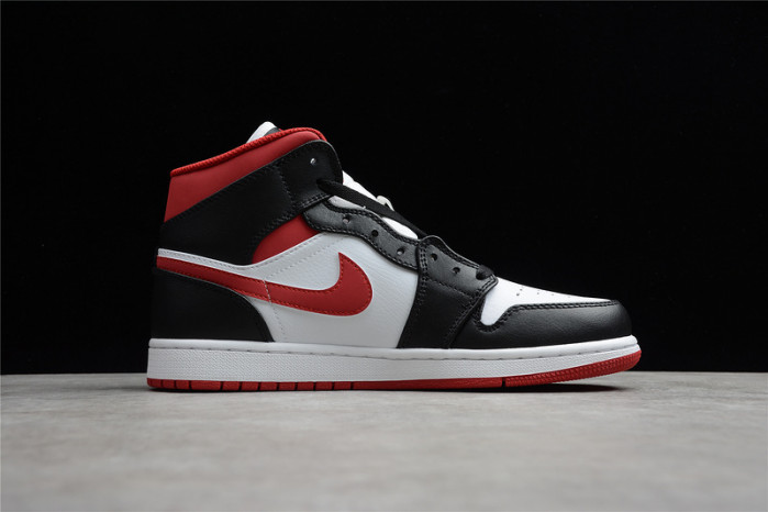 air jordan 1 mid gym red black white 554724-122