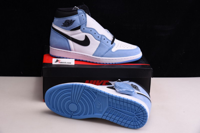 air jordan 1 retro high white university blue black 555088-134