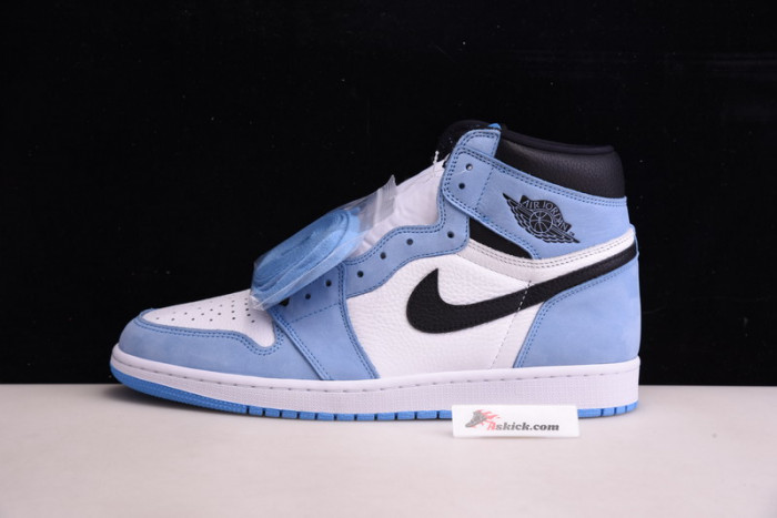 air jordan 1 retro high white university blue black 555088-134