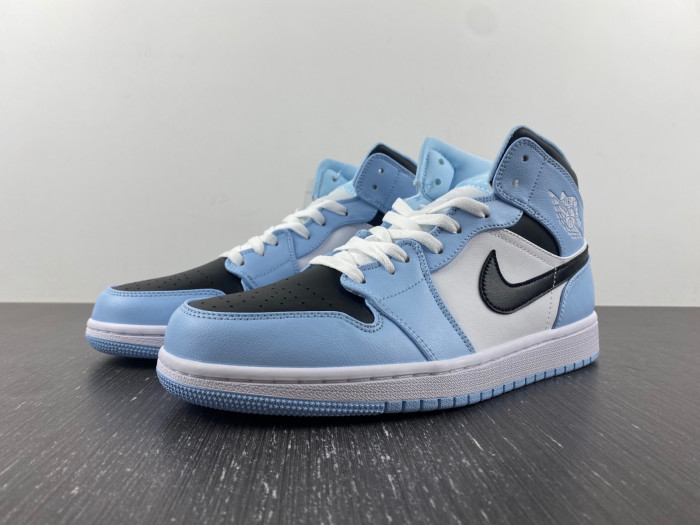 air jordan 1 mid ice blue (gs) 555112-401