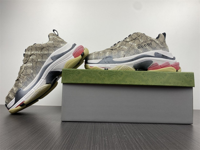 gu x balen the hacker project triple s beige 68106 6ulz10 9795