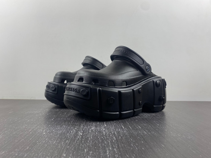 balen x crocs hardcrocs slide ''nero silver'' 687397 w1s8n 1010