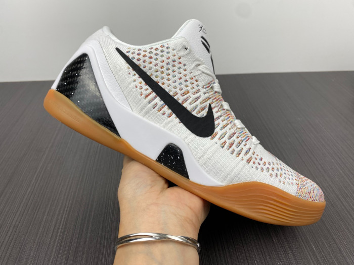 nike kobe 9 elite premium low htm milan white multi-color 698595-109