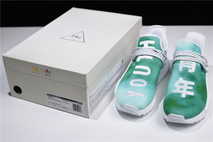 pharrell x a*d*das nmd hu holi nmd mc "youth" green/white f99760