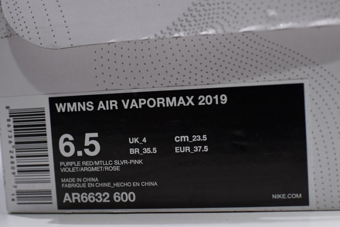 nike air vapormax 2019 pink ar6632-600