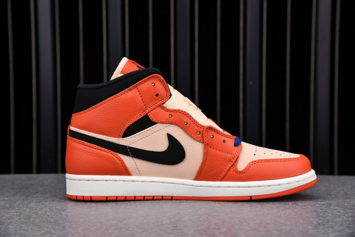 air jordan 1 mid team orange black 852542-800