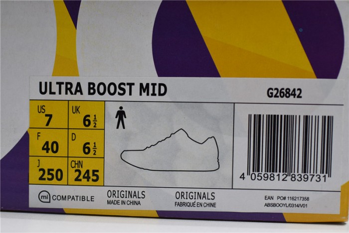 a*d*das ultra boost mid white multi-color - g26842