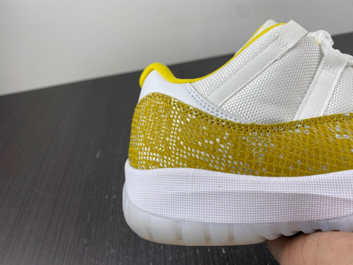 air jordan 11 low wmns “yellow snakeskin” ah7860-107.