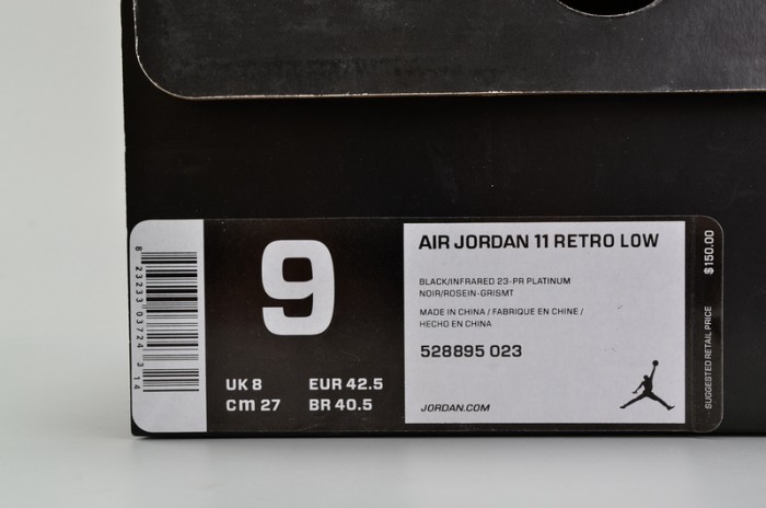 air jordan 11 retro low infrared 528895-023