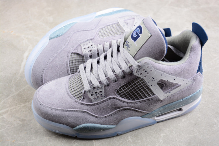 air jordan 4 retro white/grey/blue