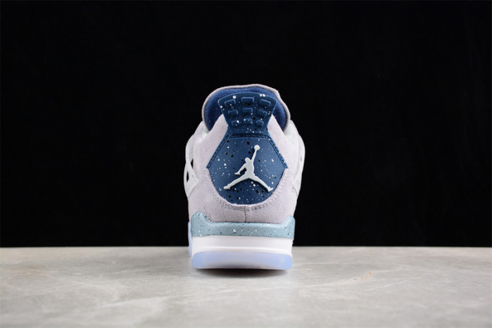 air jordan 4 retro white/grey/blue