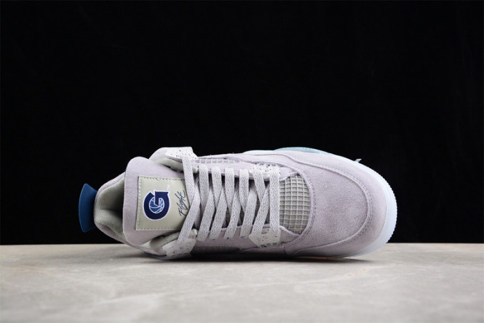 air jordan 4 retro white/grey/blue