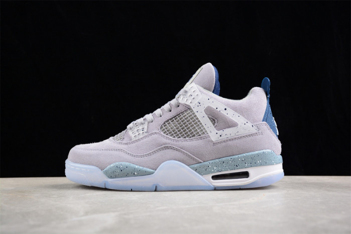 air jordan 4 retro white/grey/blue