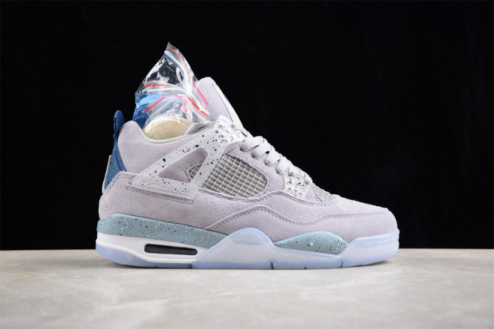 air jordan 4 retro white/grey/blue