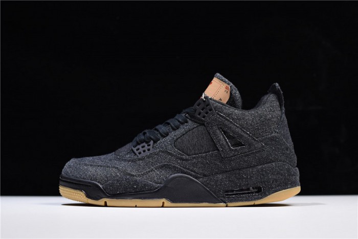 air jordan 4 retro levi''s black (levi''s tag) ao2571-001