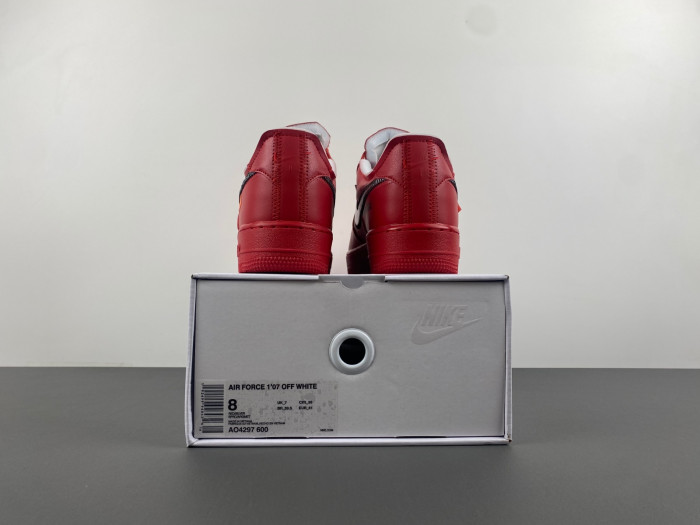 off white x nike air force 1 red ao4297-600