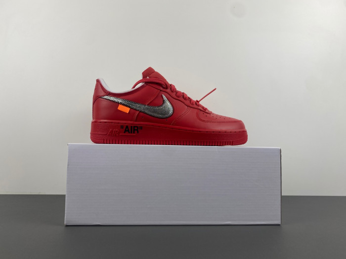 off white x nike air force 1 red ao4297-600