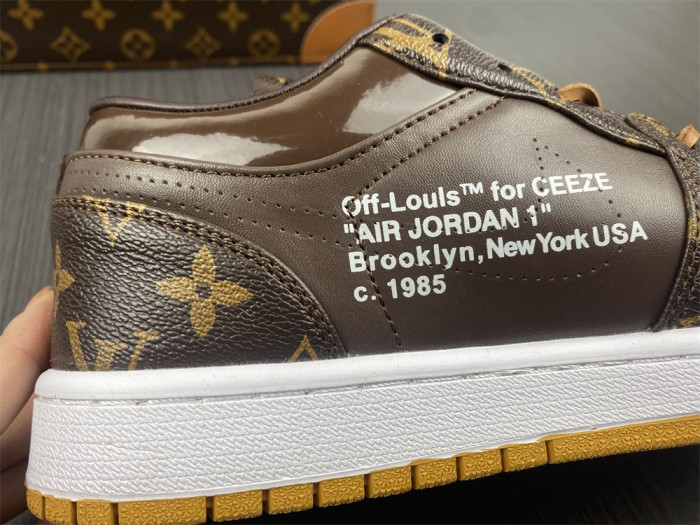 l*v x of x air jordan 1 customs aq0818-201